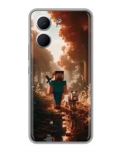Чехол для OPPO A5x с картинкой «Стив в лесу» Чехол для OPPO A5x с картинкой «Стив в лесу»