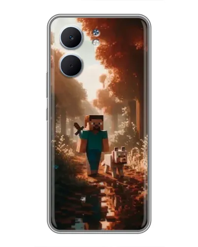 Чехол для OPPO A5x с картинкой «Стив в лесу» Чехол для OPPO A5x с картинкой «Стив в лесу»