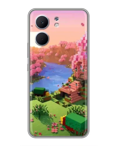 Чехол для OPPO A5x с картинкой «Розовое дерево Minecraft» Чехол для OPPO A5x с картинкой «Розовое дерево Minecraft»