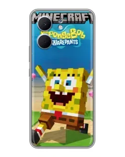 Чехол для OPPO A5x с картинкой «Губка Боб Minecraft» Чехол для OPPO A5x с картинкой «Губка Боб Minecraft»