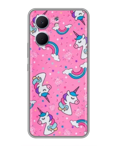Чехол для OPPO A5x с картинкой «Unicorn паттерн розовый» Чехол для OPPO A5x с картинкой «Unicorn паттерн розовый»