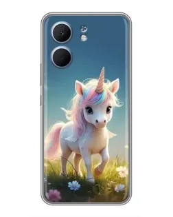 Чехол для OPPO A5x с картинкой «Единорог на поляне»