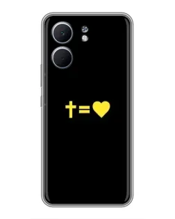 Чехол для OPPO A5x с картинкой «Сердце и Крест»