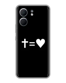Чехол для OPPO A5x с картинкой «Крест и Сердце»