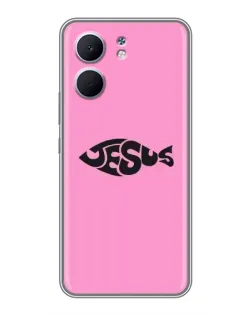Чехол для OPPO A5x с картинкой «Розовый символ  Jesus»