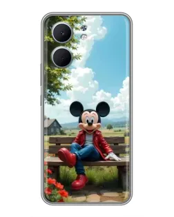 Чехол для OPPO A5x с картинкой «Микки на скамейке»