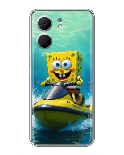 Чехол для OPPO A5x с картинкой «Спанч Боб на гидроцикле» Чехол для OPPO A5x с картинкой «Спанч Боб на гидроцикле»