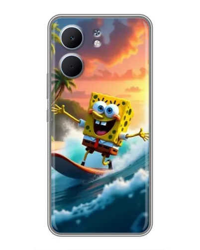 Чехол для OPPO A5x с картинкой «Губка Боб серфингист» Чехол для OPPO A5x с картинкой «Губка Боб серфингист»