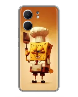 Чехол для OPPO A5x с картинкой «Губка Боб повар»