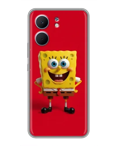 Чехол для OPPO A5x с картинкой «Спанч Боб на красном» Чехол для OPPO A5x с картинкой «Спанч Боб на красном»