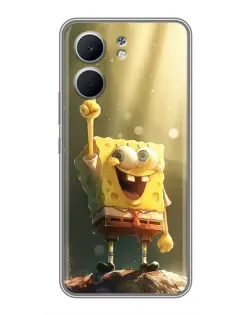 Чехол для OPPO A5x с картинкой «Сияющий Спанч Боб»