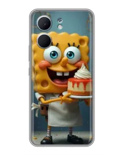 Чехол для OPPO A5x с картинкой «Повар Спанч Боб»