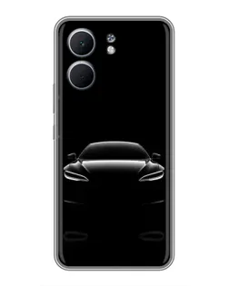 Чехол для OPPO A5x с картинкой «Силуэт Tesla Night»