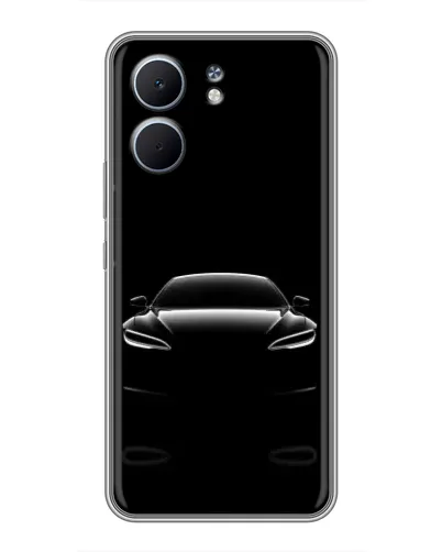 Чехол для OPPO A5x с картинкой «Силуэт Tesla Night»