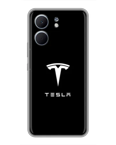 Чехол для OPPO A5x с картинкой «Tesla White Logo»