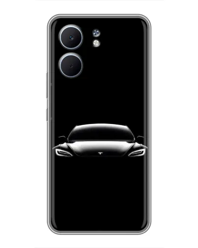 Чехол для OPPO A5x с картинкой «Фары Tesla Night»