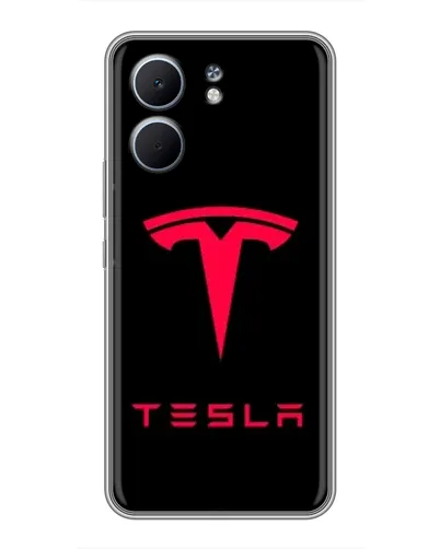 Чехол для OPPO A5x с картинкой «Tesla Red Logo»
