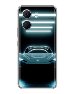 Чехол для OPPO A5x с картинкой «Tesla в неоне»