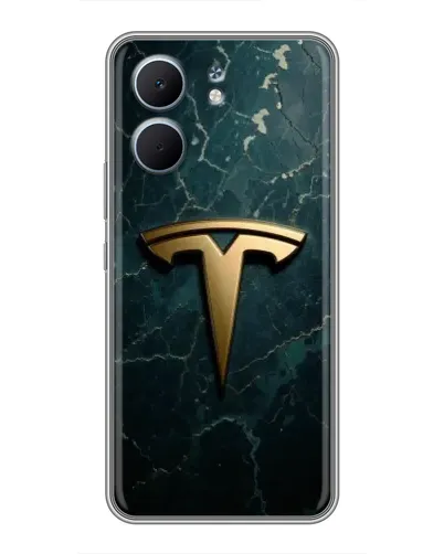 Чехол для OPPO A5x с картинкой «Мраморная Tesla Gold»