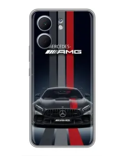 Чехол для OPPO A5x с картинкой «Mercedes — белый карбон»
