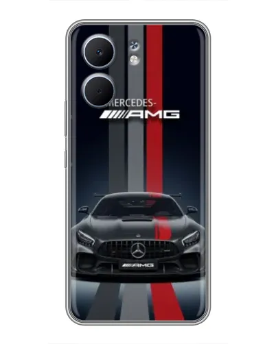 Чехол для OPPO A5x с картинкой «Mercedes — белый карбон»