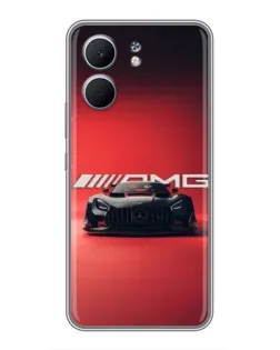 Чехол для OPPO A5x с картинкой «Mercedes AMG — красная линия»