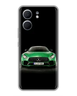 Чехол для OPPO A5x с картинкой «Mercedes — неоновый лого»