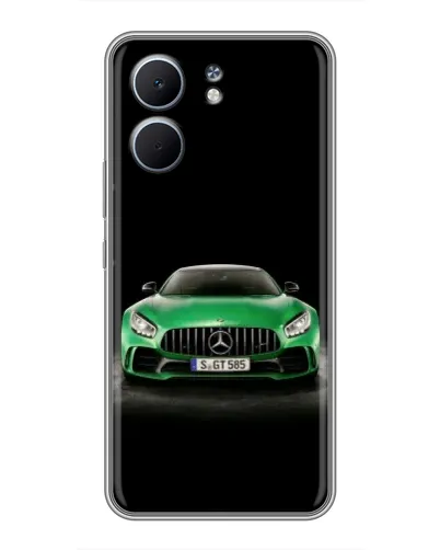 Чехол для OPPO A5x с картинкой «Mercedes — неоновый лого»