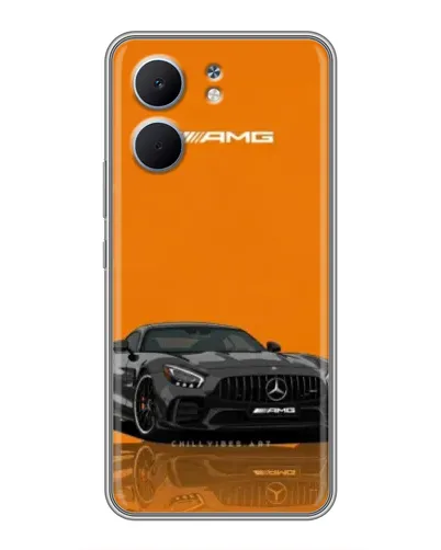 Чехол для OPPO A5x с картинкой «Оранжевый Mercedes AMG»