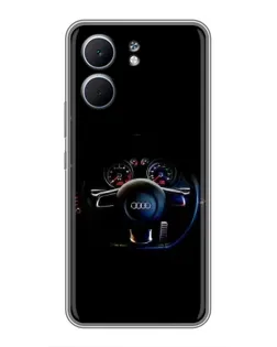 Чехол для OPPO A5x с картинкой «Салон Audi — руль»