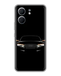 Чехол для OPPO A5x с картинкой «Audi — ночной контур»