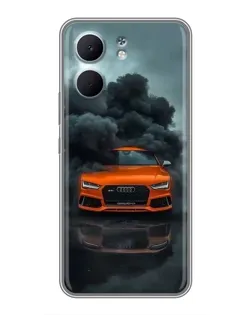 Чехол для OPPO A5x с картинкой «Audi в облаках дыма»