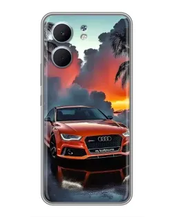 Чехол для OPPO A5x с картинкой «Audi — закат»