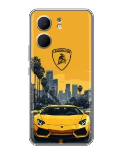 Чехол для OPPO A5x с картинкой «Желтый Lamborghini город» Чехол для OPPO A5x с картинкой «Желтый Lamborghini город»