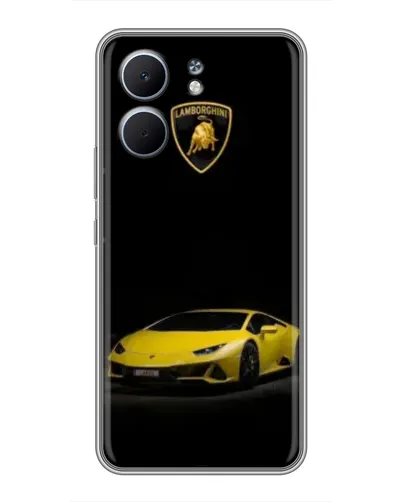 Чехол для OPPO A5x с картинкой «Lamborghini желтый акцент»