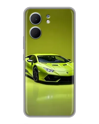 Чехол для OPPO A5x с картинкой «Салатовый Lamborghini Huracan»