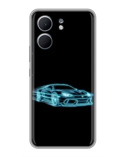 Чехол для OPPO A5x с картинкой «Неоновый контур Lamborghini» Чехол для OPPO A5x с картинкой «Неоновый контур Lamborghini»