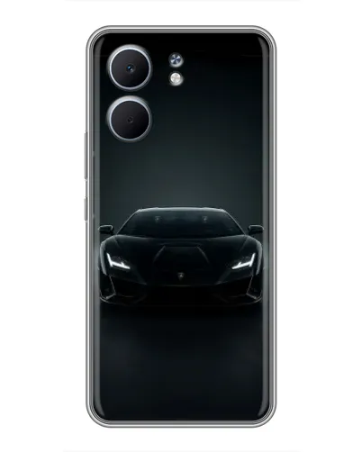 Чехол для OPPO A5x с картинкой «Черный Lamborghini Aventador»