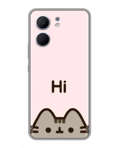 Чехол для OPPO A5x с картинкой «Пушин говорит Hi»