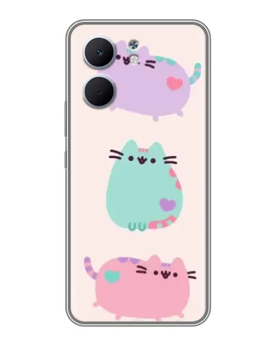 Чехол для OPPO A5x с картинкой «Pusheen трио»