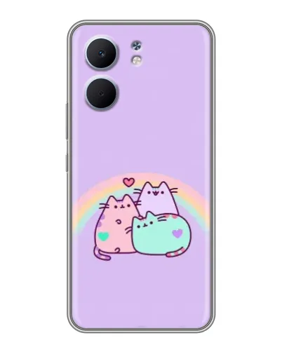 Чехол для OPPO A5x с картинкой «Радужные Пушины»