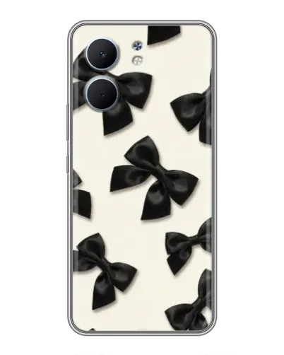 Чехол для OPPO A5x с картинкой «Черные бантики»
