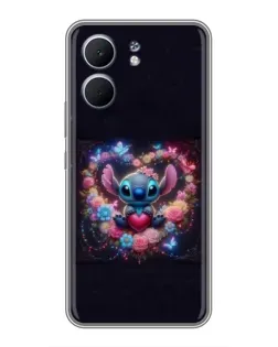 Чохол для OPPO A5x з картинкою «Stitch у квітах»