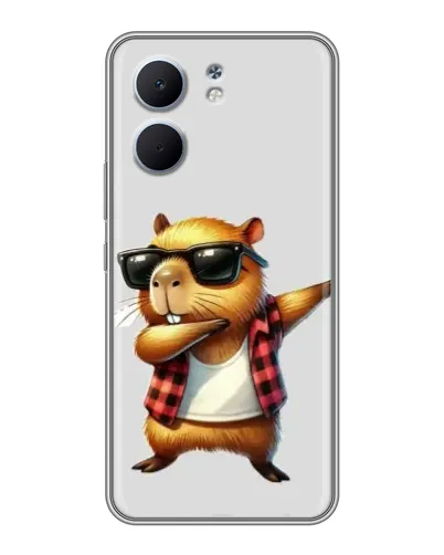 Чехол для OPPO A5x с картинкой «Капибара рэпер даб»