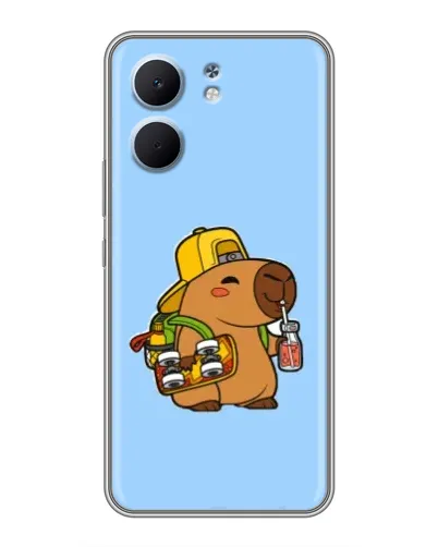 Чехол для OPPO A5x с картинкой «Капибара на скейте»