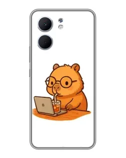 Чохол для OPPO A5x з картинкою «Капібара з ноутбуком» Чохол для OPPO A5x з картинкою «Капібара з ноутбуком»