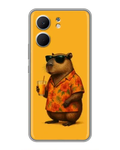Чехол для OPPO A5x с картинкой «Капибара на отдыхе»