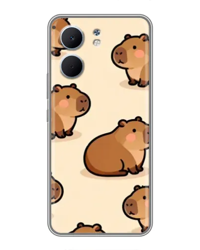 Чехол для OPPO A5x с картинкой «Паттерн милых капибар»