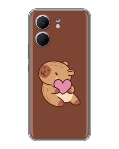 Чехол для OPPO A5x с картинкой «Капибара с сердцем»