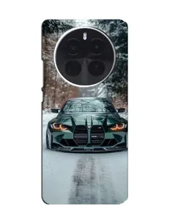 Чохол для OPPO A6 Max з картинкою «BMW у зимовому лісі»